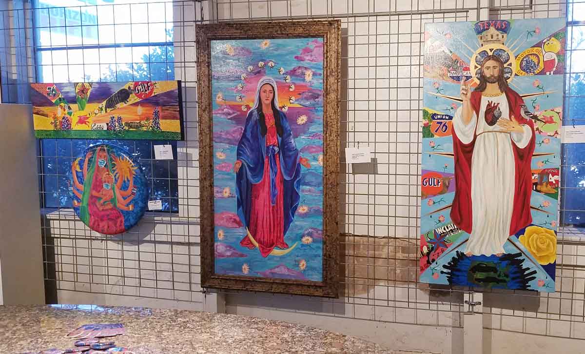 Photo of painting by Leah Lawless-Smith at Glenn's Carpets Cultural Center in Waxahachie, Texas