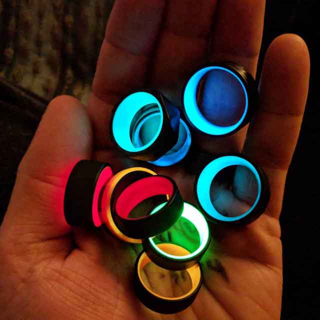 glow in the dark rings with Techno Glow Products in Ennis, Texas